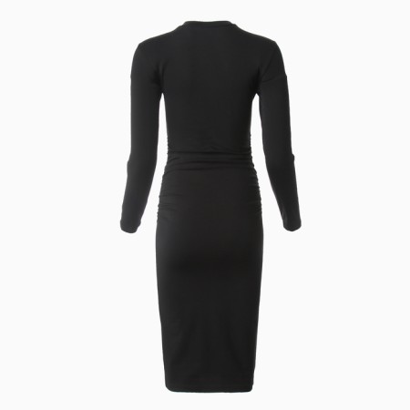 Women's dress with MINAKU: Casual Collection Black Color, Rr. 46-8