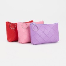Women's wallet with zipper, color mix