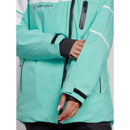 Ski jacket female, size 48, turquoise color-4