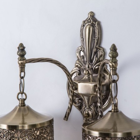 Sconces Citilux "emir" CL467323, 33x39 cm, 2x75W, e27, brown color-5