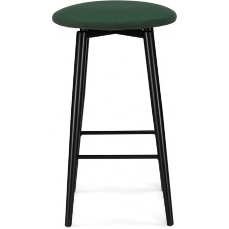 Haric gangtock stool spinning emerald, metal/velor, black/green 36x36x64 cm-2