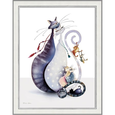 Reproduction of the picture "Happy Family", 30x40, frame (45-a355)