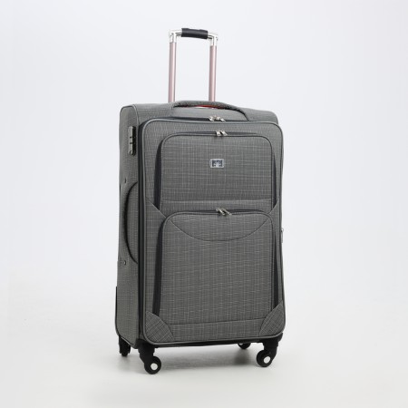 Big suitcase 28 ", lightning department, code castle, 4 wheels, 2 outer pockets, color gray color-1