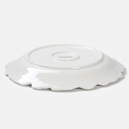 Porcelain dining plate Magistro "Rose", D = 22.5 cm, white color-2