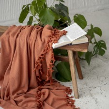 Sammy blanket, size 150x200 cm, Bordeaux color