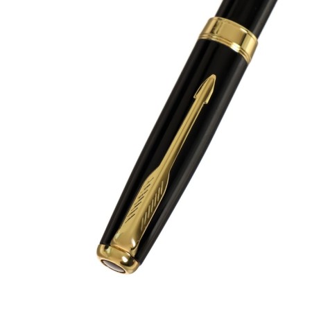 Gift feathers Calligrata, in the leatherette case PB S, black body with gold-4