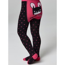 Pantyhose children's cotton CONTE KIDS TIP-Top, height 62-74 cm, black color