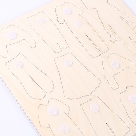 A training board with clothing on Velcro "Dressing. Nastya"-3