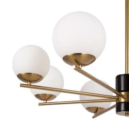 Suspended lamp Marble, 8xe27, color brass-1