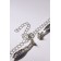 Set 2 objects: earrings, sheet of the sheetopad thin rhombus, the color is turquoise-white in silver, 45 cm