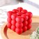 Figure candle "Babb cube", 6 cm, red