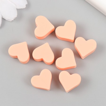 Busina silicone "heart" peach d = 1.4 cm-1