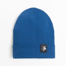 Two-layer children's hat, indigo color, size 50-54