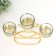 Summary metal, glass for 3 candles "turns" d-4.5 cm gold 20x5x5x13 cm