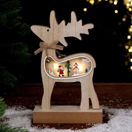 New Year's decor with backlight "Deer" 15 × 5 × 23.5 cm-2