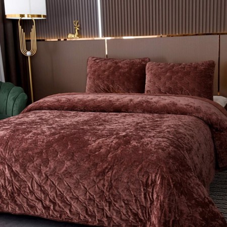 Set: cover 240x260 cm, pillowcase 50x70 cm - 2 pcs, color terracotta-1