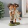 Polystone souvenir "kids on a walk - the first kiss" 9,5x4.5x12.5 cm