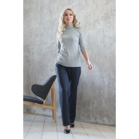 Female trousers, size 46, blue color-1