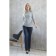 Female trousers, size 46, blue color