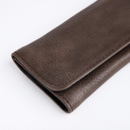 Women's wallet on the button, gray color-2