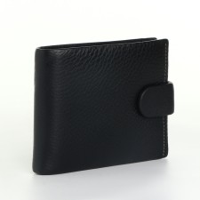 Male purse on the button, black color