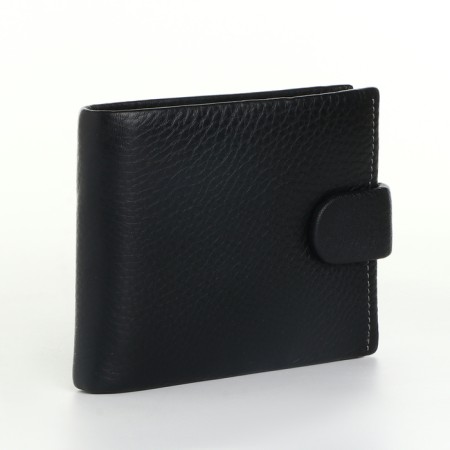 Male purse on the button, black color