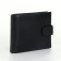 Male purse on the button, black color