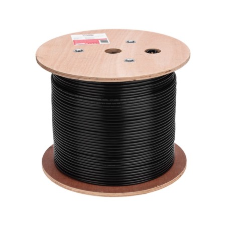Cable twisted steam U/UTP, CAT 6, PE, 4PR, 23AWG, OUTDOOR, SOLID, Black, 305M Rexant-2