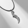 Piece of men's "knife", color black silver on a black lace, 45 cm