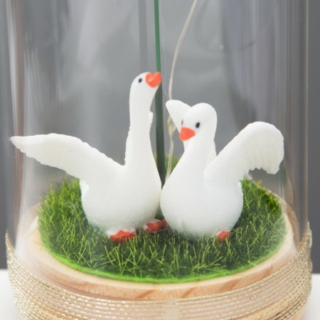 Network Sobel "Butterfly and Swans" LED from batteries LR44 8x8x19 cm Risalux-4