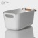 Storage container with handle LADOM "Laconism", 27 × 14.8 × 11.8 cm, white color