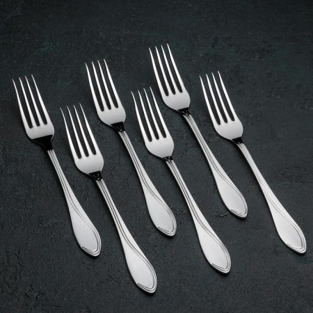 A set of cutlery "Wave", 18 items, cardboard box, silver color-3