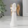 Souvenir Polystone "Angel-Hood in prayer" White with gold 8.5x4.2x2.5 cm