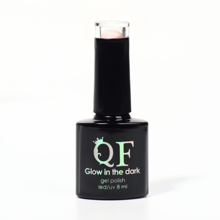 Glow in the Dark, 3 phase, 8 ml, LED/UV nail polish, luminescent, pale pink color (03)-6