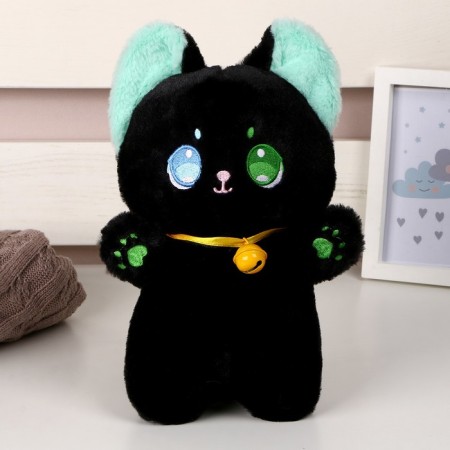 Soft toy "cat", 23 cm, black color