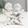 Souvenir Polystone "Angels with Crystal Heart" 6.5x7.5x5 cm mix