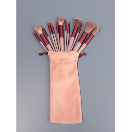 Makeup brushes, set - 13 pcs, 10 - 22 (± 1) cm, lilac color-1