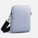 Women's backpack made of artificial leather with a zipper, 4 pockets, bag, gray-blue color