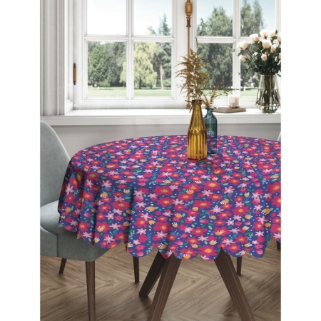 The tablecloth "Flower extravaganza", round, Saten, d = 150 cm