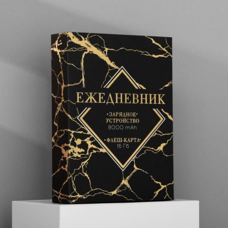 Diary with a built -in charger 8000 mAH and a flash drive 16 GB "Universal", 17.5 x 23.5 cm-12