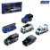 Set of metal machines "Police", 6 pcs.