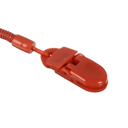 Nipple - orthodontic dummy, silicone, +6 months, with a holder, cherry color-13