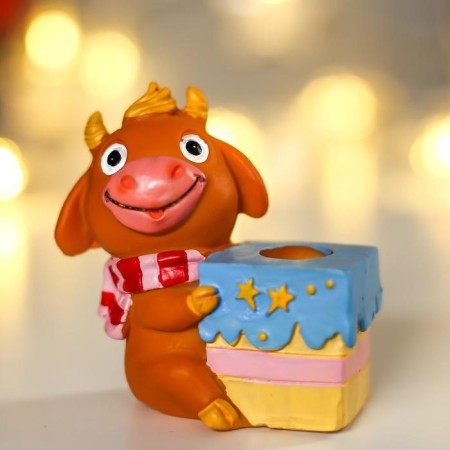 Souvenir Polystone SPRISE "Gobby in a scarf with a cake"