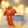 Souvenir Polystone SPRISE "Gobby in a scarf with a cake"
