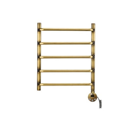 Domoterm electric heated towel rail "Stefano", 400 x 500 mm, 5 crossbars, rights, bronze