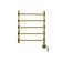 Domoterm electric heated towel rail "Stefano", 400 x 500 mm, 5 crossbars, rights, bronze