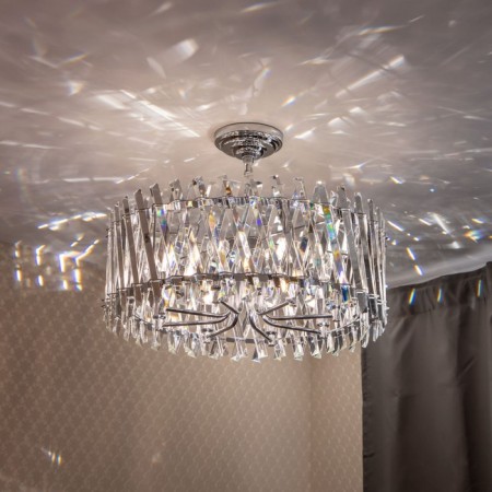 Suspendor Lamp Citilux "Ingvar" CL334281, 60x60x45 cm, 8x60W, E14, Gray Color-11