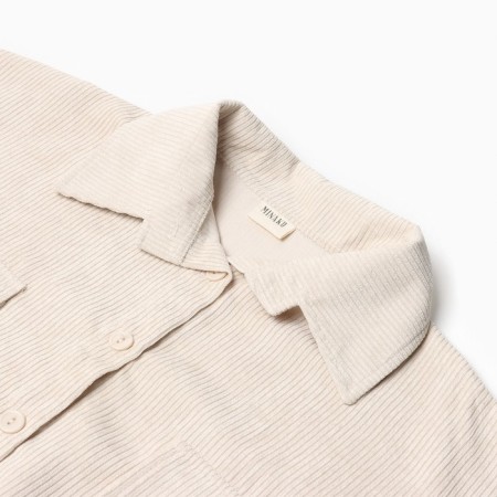 Women's blouse Minaku: Velvet Collection Milk Color, Rr. 46-7
