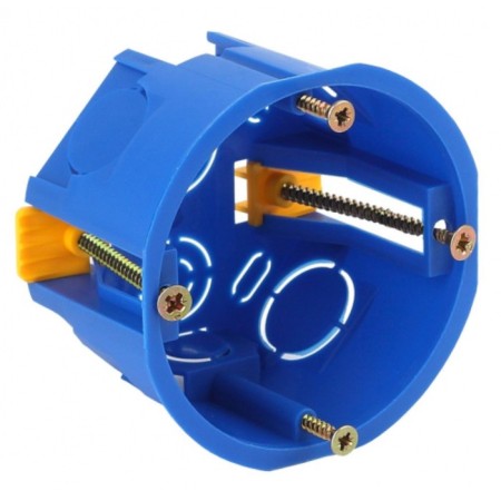 Box the installation era Kup-68-45-Blue blue 68x45 mm, for hollow walls self-tapping screws plastic paws IP20