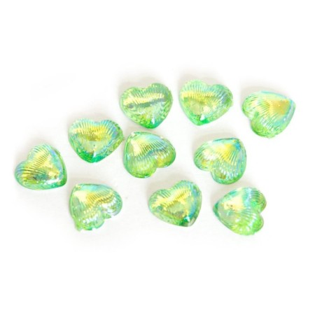 Plastic design TNL "Heart", Salad, 10 pcs